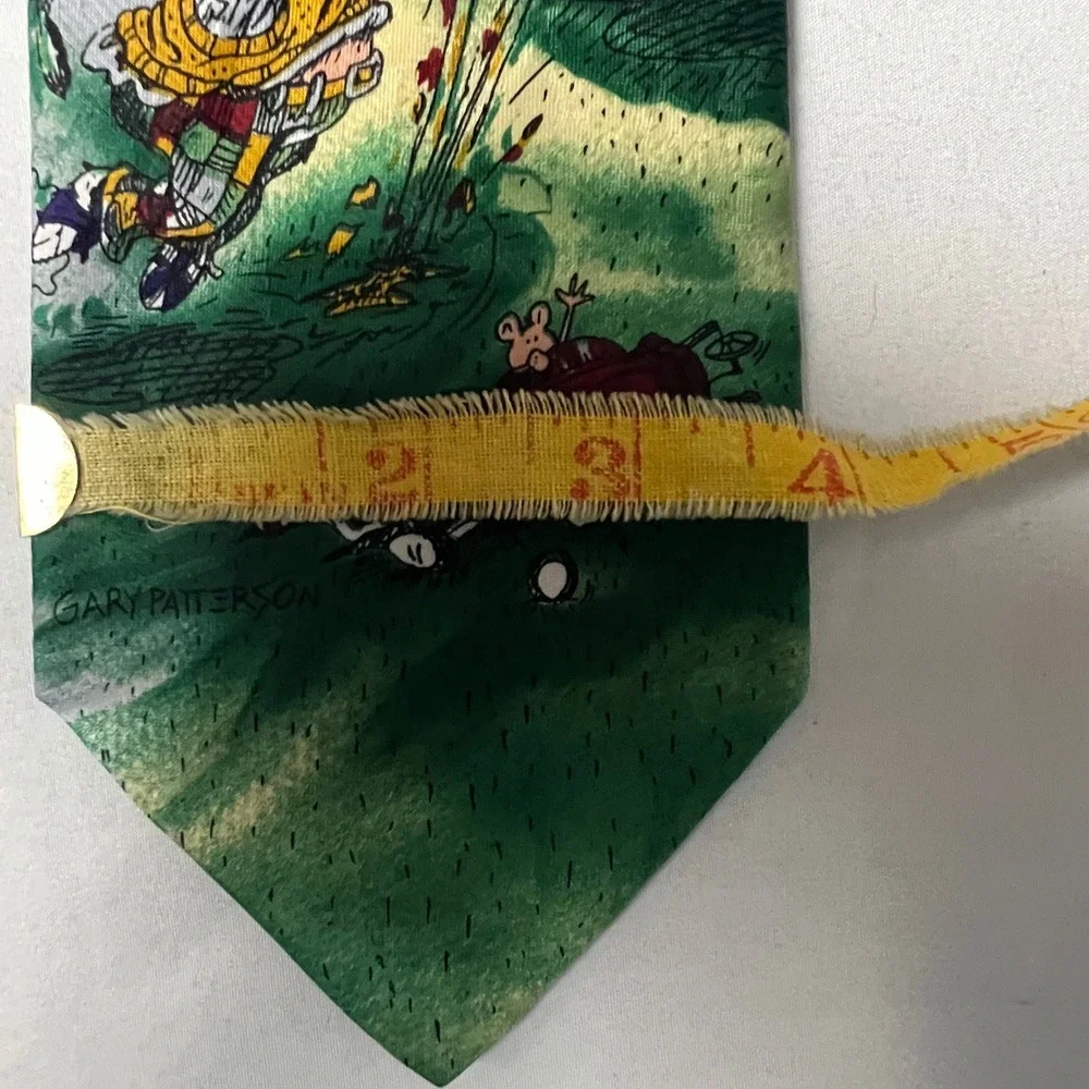 Balancine Hot Cakes Gary Patterson Golf Cartoon Novelty Tie 